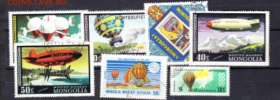 Монголия авиация 7 марок - 388