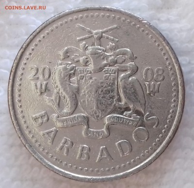 БАРБАДОС 25 центов 2008 Ветряная мельница 13 мар. 22-00 мск - БАРБАДОС 25 центов 2008 -26-20170111_144306