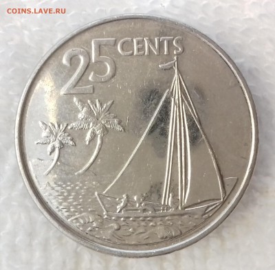 БАГАМСКИЕ О-ВА 25 центов 2015 Шлюп UNC до 14 мар. 22-00 мск - БАГАМСКИЕ О-ВА 25 центов -481-20170310_111725
