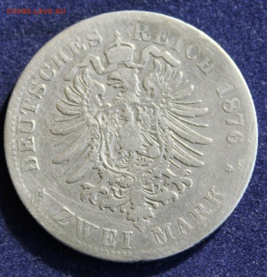 С 1 руб. ПРУССИЯ 2 марк  1876г. ВИЛЬГЕЛЬМ-I до 16.03. - IMG_4988.JPG
