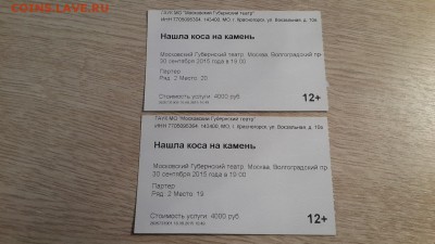 Коллекция билетов с разных мероприятий (спорт, музеи... ) - 30