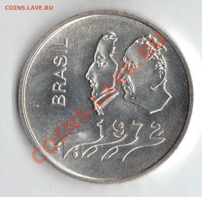Бразилия 20 крузейро 1972 серебро - бразилия