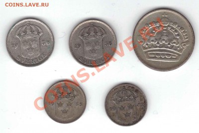 Швеция, набор монет 1935-1958 гг. Серебро - швеция2