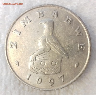 ЗИМБАБВЕ 1 доллар 1997 Руины и птица до 15 мар. 22-00 мск - ЗИМБАБВЕ 1 доллар 1997 -839-20170311_123057