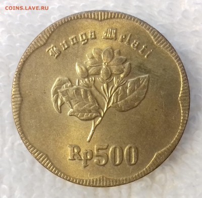 ИНДОНЕЗИЯ 500 рупий 1991 Жасмин UNC до 15 мар. 22-00 мск - ИНДОНЕЗИЯ 500 рупий 1991 -970-20170311_135530
