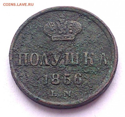 полушка 1856 ем   не чищена! - полувка 1