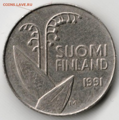 Финляндия 10 пенни 1991 г. до 24.00 17.03.17 г. - Scan-170311-0046
