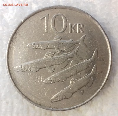 ИСЛАНДИЯ 10 крон 1994 Четыре мойвы до 17 мар. 22-00 мск - ИСЛАНДИЯ 10 крон 1994 -1052-20170226_134457