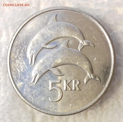 ИСЛАНДИЯ 5 крон 2005 Два дельфина aUNC до 17 мар. 22-00 мск - ИСЛАНДИЯ 5 крон 2005 -1056-20170223_143624