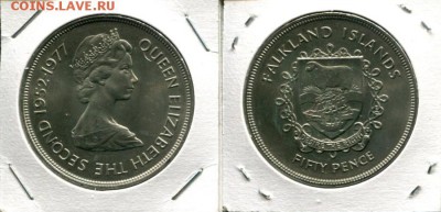Британское Содружество. Елизавета II. - Falkland 50p 1977