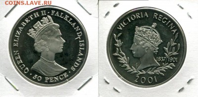 Британское Содружество. Елизавета II. - Falkland 50p 2001 QV