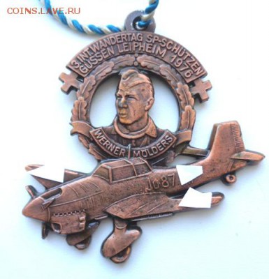 Знак Вернер Мельдерс с самолетом Юнкерсом.1976.До 13.03.2017 - Изображение 19854