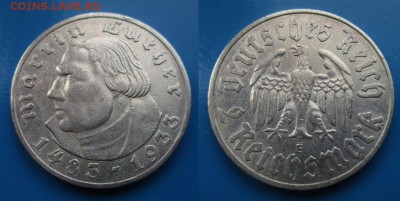 Третий Рейх 2 марки 1933г Лютер Е до 15.03. 22-00 мск - 4