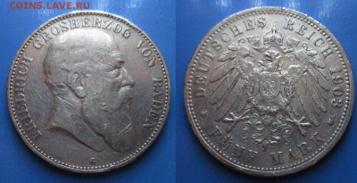 Баден 5 марок  1903г до 15.03.17. 22-00 мск - dhAJtnO-R74