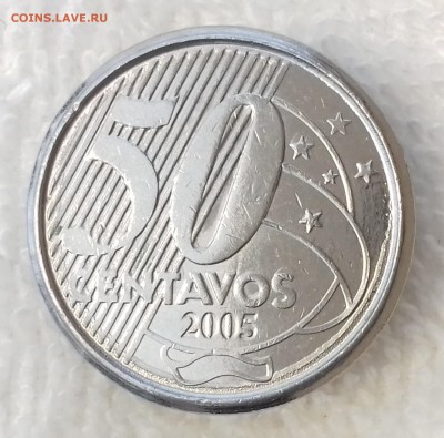 БРАЗИЛИЯ 50 сентаво 2005 Риу Бранку aUNC до 19 мар. 22-00мск - БРАЗИЛИЯ 50 сентаво 2005-535-20170313_123038