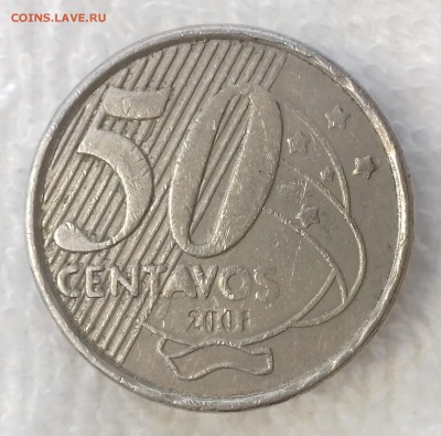 БРАЗИЛИЯ 50 сентаво 2001 Риу Бранку до 19 мар. 22-00 мск - БРАЗИЛИЯ 50 сентаво 2001-540-20170313_123443