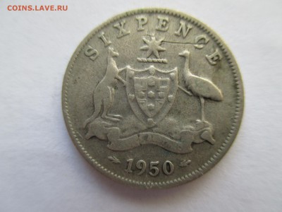 АВСТРАЛИЯ 6 пенсов 1950г. ГЕОРГ-VI - IMG_0369.JPG