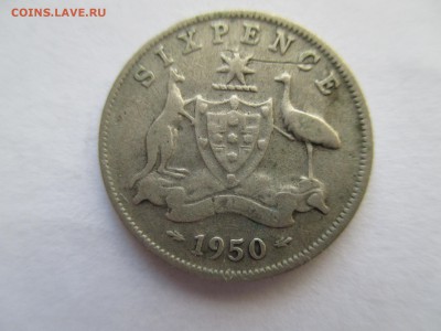 АВСТРАЛИЯ 6 пенсов 1950г. ГЕОРГ-VI - IMG_0367.JPG