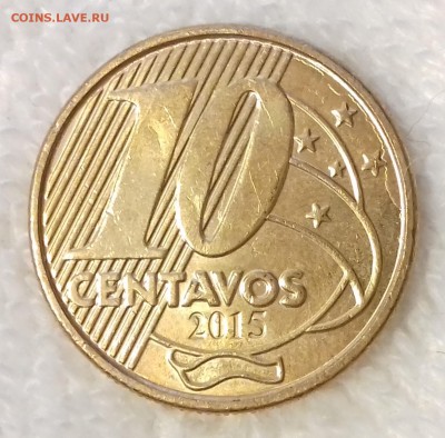 БРАЗИЛИЯ 10 сентаво 2015 Педру I UNC до 19 мар. 22-00 мск - БРАЗИЛИЯ 10 сентаво 2015-590-20170313_172506