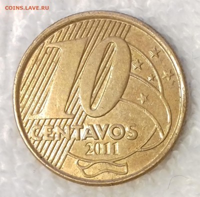 БРАЗИЛИЯ 10 сентаво 2011 Педру I до 19 мар. 22-00 мск - БРАЗИЛИЯ 10 сентаво 2011-46-20170313_172731