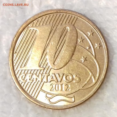 БРАЗИЛИЯ 10 сентаво 2012 Педру I до 19 мар. 22-00 мск - БРАЗИЛИЯ 10 сентаво 2012-594-20170313_172820