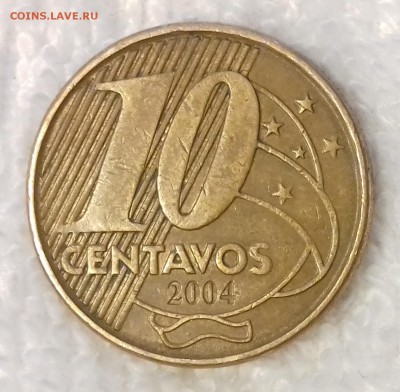 БРАЗИЛИЯ 10 сентаво 2004 Педру I до 19 мар. 22-00 мск - БРАЗИЛИЯ 10 сентаво 2004-602-20170313_173201