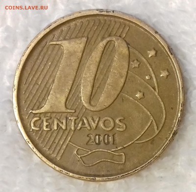 БРАЗИЛИЯ 10 сентаво 2002 Педру I до 19 мар. 22-00 мск - БРАЗИЛИЯ 10 сентаво 2002-603-20170313_173316