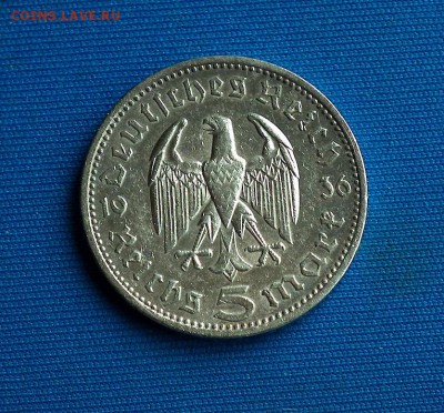 5 рейхсмарок 1936 А до 15.03 в 22-00 по МСК - DSCF3159.JPG