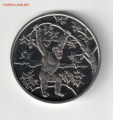Сьерра-Леоне 2006, доллар, Шайба, шимпанзе - Сьерра-Леона 2006 обезьяна на турнике cu ni unc реверс