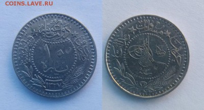 Османская империя, 10 пар, 1909, KM# 760 до 19.03 - Турция (Османская империя) 10 пар 1909