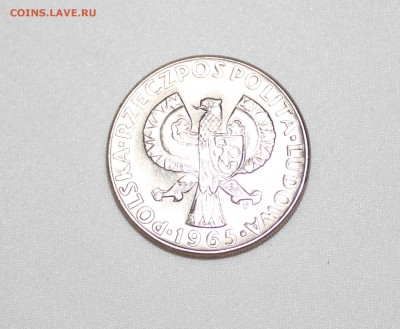10 злотых  1965 года, 700  лет Варшаве, UNC - IMG_9258_cr