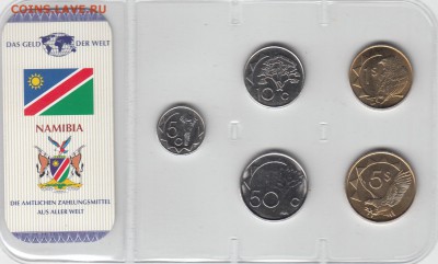 Набор Намибия 1993-2006. 5 монет. Блистер. До 20.03 22-30 - НАМИБИЯ - 02А (470)