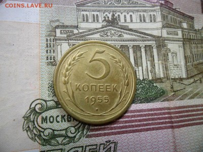 5 коп. 1955 г  (Хорошенькая) ок 19.03.17 в 22.20 по МСК. - SAM_0743.JPG