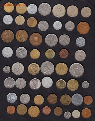 Монеты иностранные 54шт разные - 141