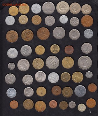 Монеты иностранные 54шт разные - 141а