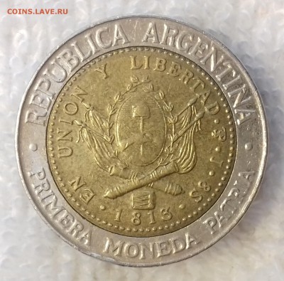 АРГЕНТИНА 1 песо 2006 Майское солнце (БИМ) 21 мар. 22-00 мск - АРГЕНТИНА 1 песо 2006 -460-20170305_161215