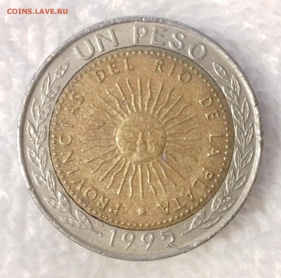 АРГЕНТИНА 1 песо 1995 Майское солнце (БИМ) 21 мар. 22-00мск - АРГЕНТИНА 1 песо 1995 -19-20170315_140612