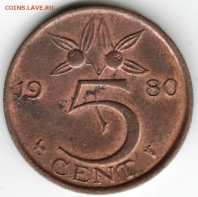 Нидерланды 5 центов 1980 г. до 24.00 21..03.17 г. - Scan-170311-0023