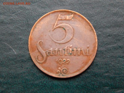 ЛАТВИЯ 5 сантимов 1922 - DSCN5345.JPG