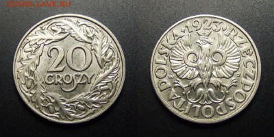 МОНЕТЫ МИРА 03-17 - Польша – 20 грошей (1923) никель