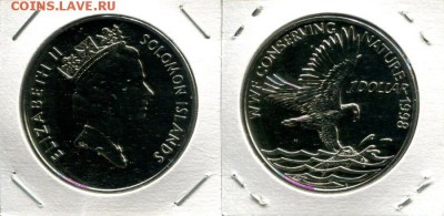 Британское Содружество. Елизавета II. - Solomon 1$ 1998 WWF Eagle.