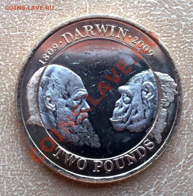 БМ - Великобритания 2фунта 2009 Чарльз Дарвин до 21.00 07.02 - Ч.Дарвин