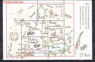 Финляндия 1985 парусники блок - 127