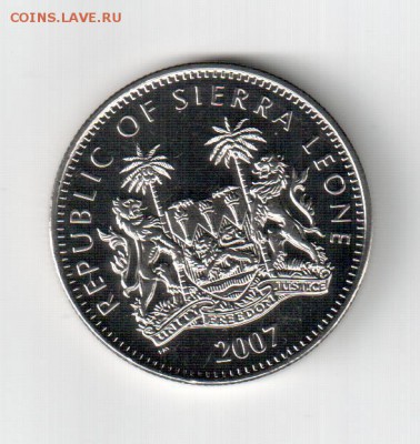 Сьерра-Леоне, Доллар, Шайба, Гепард, 2007 - Сьерра-Леоне гепард 2007 аверс