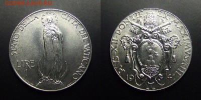 МОНЕТЫ МИРА 03-17 - Ватикан – 1 лира (1941) «Мадонна; Пий XII» №2