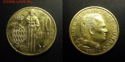МОНЕТЫ МИРА 03-17 - Монако – 10 сантимов (1982)