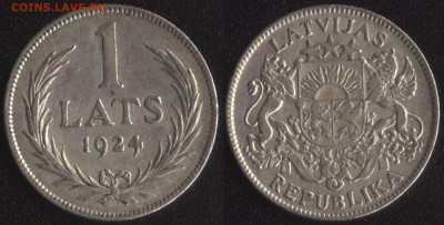Латвия 1 лат 1924 до 22:00мск 22.03.17 - Латвия 1 лат 1924