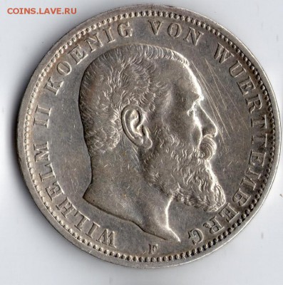 3 марки Вюртемберг 1909г до 19.03.17 в 22-00мск - 3М Вюртенберг1909а