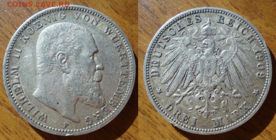 Вюртемберг 3 марки 1909 до 19.03 в 22-00мск - idYKWaNSnxg_новый размер