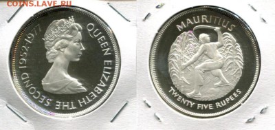 Британское Содружество. Елизавета II. - Mauritius 25R 1977